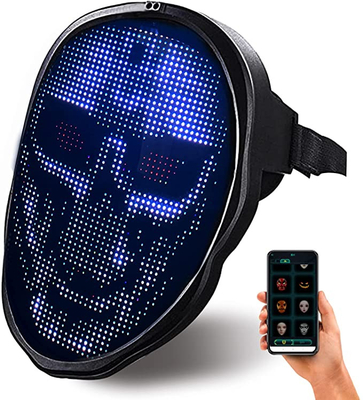 Tampa facial em mudança eletrônica programável da máscara protetora do diodo emissor de luz com App de Bluetooth