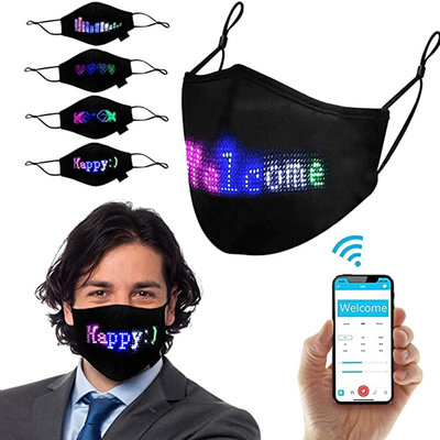 Ilumine a máscara protetora acima de incandescência APP do partido do diodo emissor de luz do entusiasmo programável