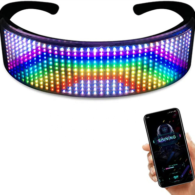 Equalizador luminoso do desenho da animação da mensagem de programa dos vidros do diodo emissor de luz de Bluetooth