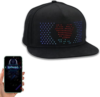 Desenho de edição colorido da imagem da música do texto do RGB do multi chapéu do diodo emissor de luz de Bluetooth da língua