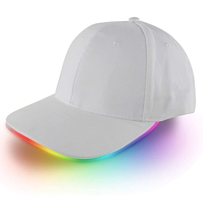 Ilumine acima a tira ajustável de Velcro da multi cor dos chapéus de basebol do diodo emissor de luz