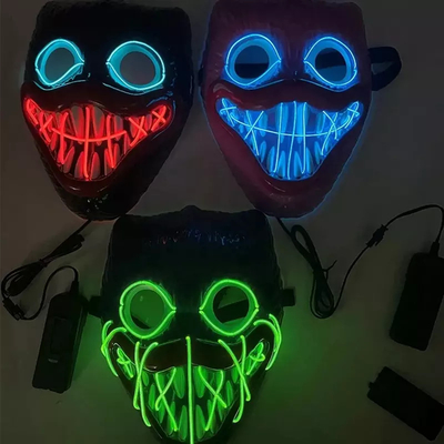 Material do PVC da máscara protetora do diodo emissor de luz de Bobby Light Up Halloween para o partido de Cosplay