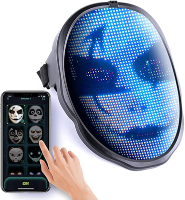 Máscara protetora do diodo emissor de luz de Smart do controle do App e do gesto recarregável