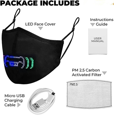 O App programável de Bluetooth da máscara protetora do diodo emissor de luz do festival do partido controlou USB recarregável