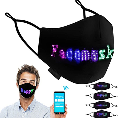 Máscara protetora programável do diodo emissor de luz do festival com texto conduzido luminoso da exposição DIY