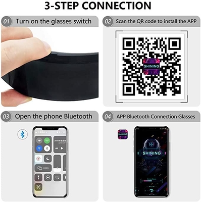 O APP controla multi línguas da bateria programável dos vidros 700mAh do diodo emissor de luz