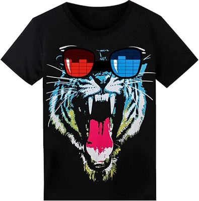Camisa de piscamento do diodo emissor de luz T do sensor sadio com impressão da forma para adultos