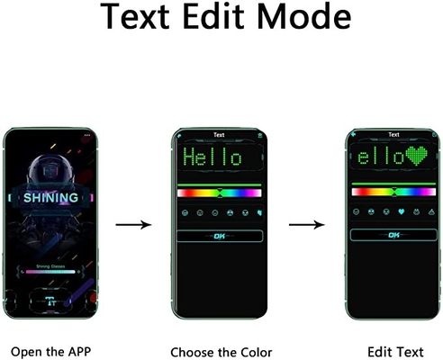 Desenho de edição colorido da imagem da música do texto do RGB do multi chapéu do diodo emissor de luz de Bluetooth da língua