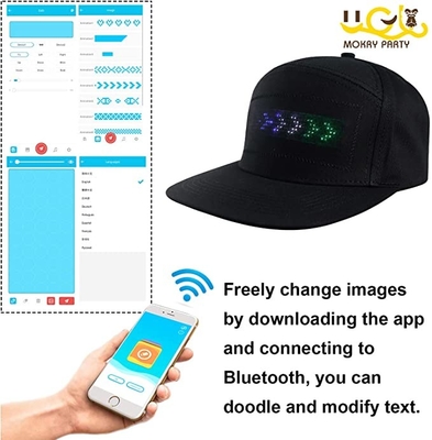 Tampão animado da exposição do chapéu da mensagem do diodo emissor de luz de Bluetooth para o festival do partido