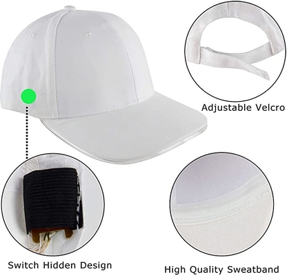 Tamanho unisex dos bonés de beisebol ultra brilhantes do diodo emissor de luz das luzes o um cabe toda