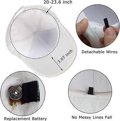 Ilumine acima a tira ajustável de Velcro da multi cor dos chapéus de basebol do diodo emissor de luz