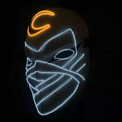 O cavaleiro Halloween Light Up da lua conduziu a incandescência material do Pvc da máscara na obscuridade