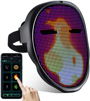 Controle plástico DIY do App da máscara do diodo emissor de luz de Bluetooth do ABS que edita a imagem e a foto do texto