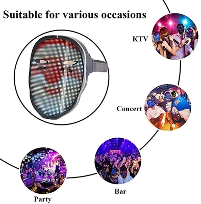 Máscara programável do diodo emissor de luz de Bluetooth para o disfarce do partido de Cosplay do traje
