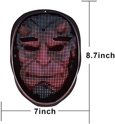 Máscara programável do diodo emissor de luz de Bluetooth para o disfarce do partido de Cosplay do traje