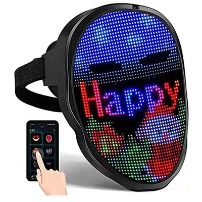 Fotos recarregáveis da imagem de USB DIY da máscara do diodo emissor de luz do partido do controle do APP para Dia das Bruxas Cosplay