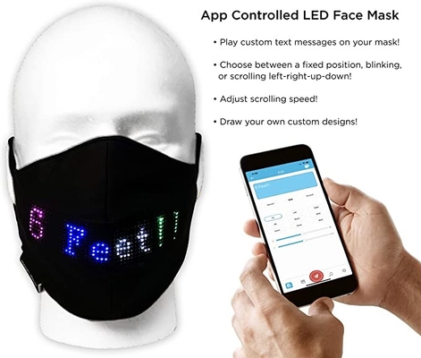 O App programável de Bluetooth da máscara protetora do diodo emissor de luz do festival do partido controlou USB recarregável
