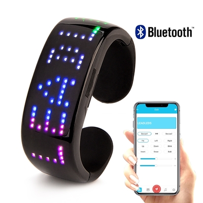 Teste padrão de controle remoto do texto de Programe do App do bracelete do diodo emissor de luz de Bluetooth