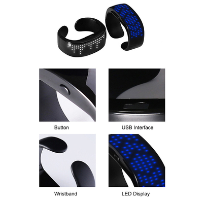 Teste padrão de controle remoto do texto de Programe do App do bracelete do diodo emissor de luz de Bluetooth